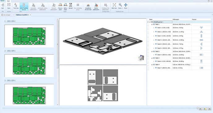 Das neue Palettiermodul von Almacam